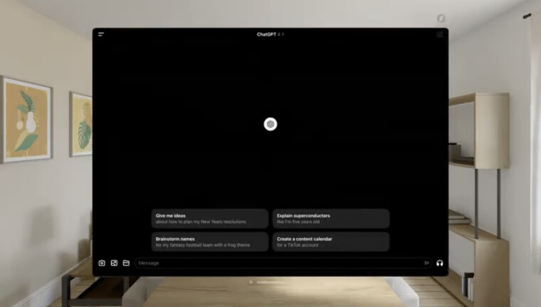 ChatGPT on Vision Pro