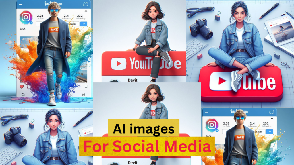3D AI Social Media Images Using Bing AI