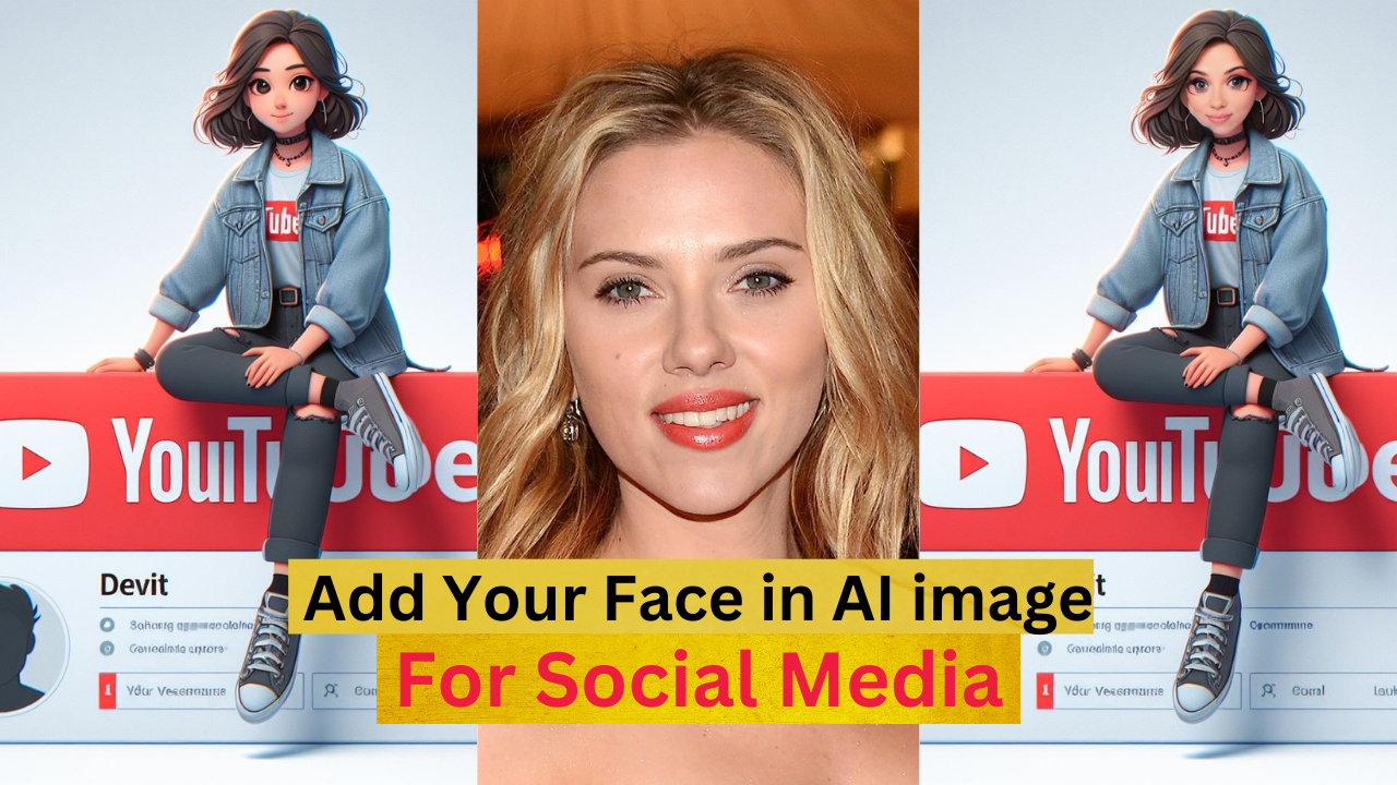 How to Add Your Face to 3D AI Social Media Images Using Bing AI for girls